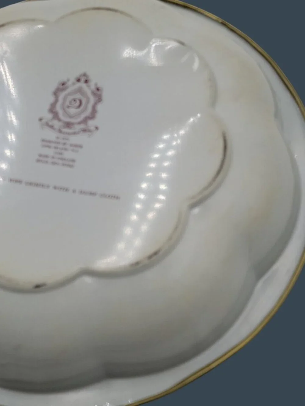 Vintage Daher Ware Metal Tin Bowl Chinoiserie Floral Bird Pattern 10.25